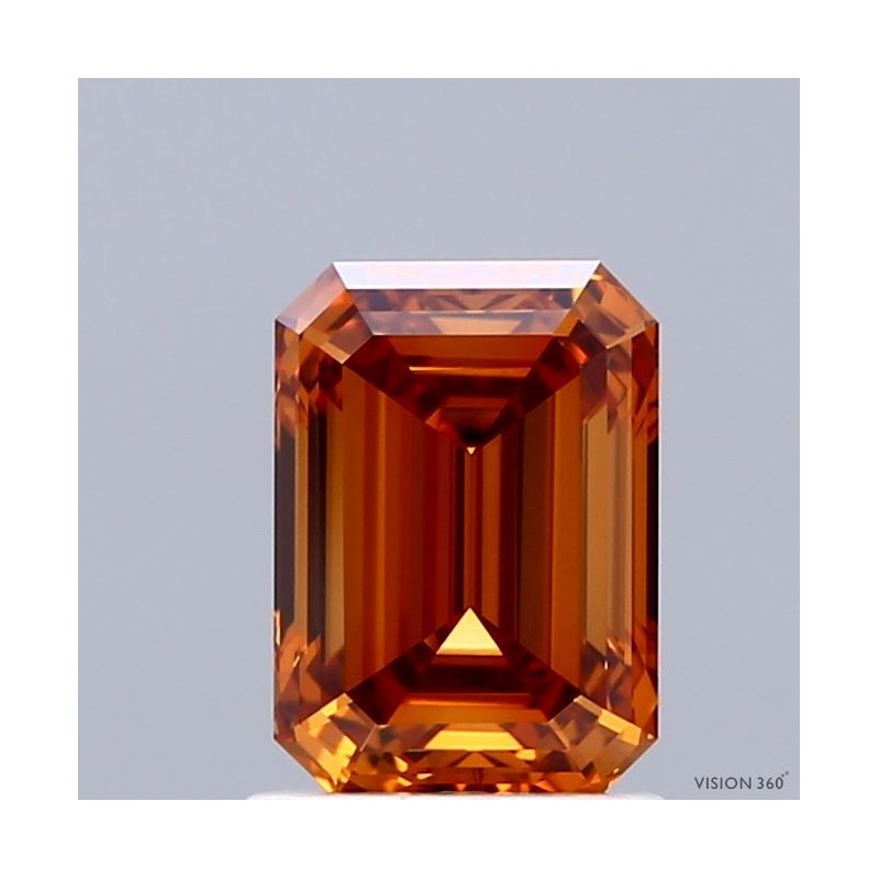 Diament laboratoryjny o barwie fantazyjnej szlif szmaragdowy, 1.45ct, VVS2, Fancy Vivid Orange, IGI LG741529897 Diament laboratoryjny o barwie fantazyjnej szlif szmaragdowy, 1.45ct, VVS2, Fancy Vivid Orange, IGI LG741529897