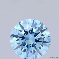 Diament laboratoryjny o barwie fantazyjnej szlif okrągły, 1.11ct, VVS2, Fancy Vivid Blue, IGI LG739510176