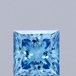 Diament laboratoryjny o barwie fantazyjnej szlif princess, 1.04ct, VVS2, Fancy Vivid Blue, IGI LG735538172