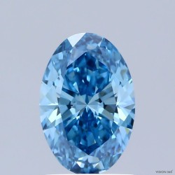 Diament laboratoryjny o barwie fantazyjnej szlif owalny, 1.08ct, VVS2, Fancy Vivid Blue, IGI LG741514093