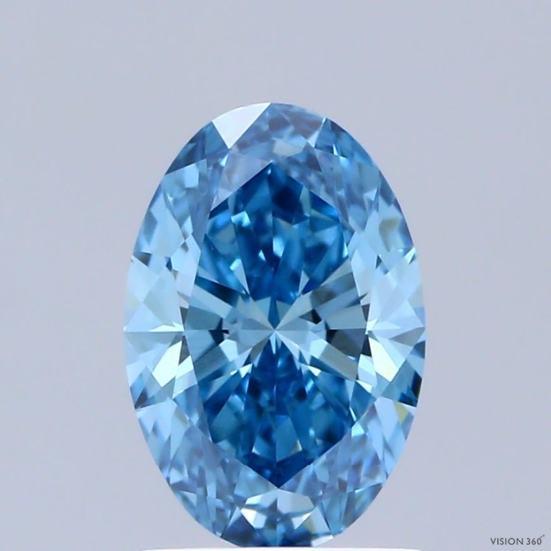 Diament laboratoryjny o barwie fantazyjnej szlif owalny, 1.08ct, VVS2, Fancy Vivid Blue, IGI LG741514093 Diament laboratoryjny o barwie fantazyjnej szlif owalny, 1.08ct, VVS2, Fancy Vivid Blue, IGI LG741514093