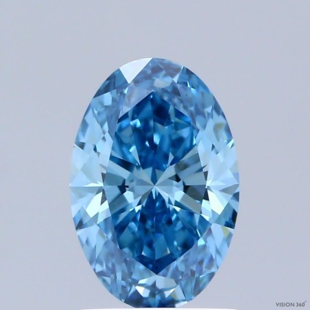 Diament laboratoryjny o barwie fantazyjnej szlif owalny, 1.08ct, VVS2, Fancy Vivid Blue, IGI LG741514093
