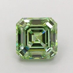 Diament laboratoryjny o barwie fantazyjnej Asscher, 2.71ct, VVS1, Fancy Vivid Green, IGI LG739503842