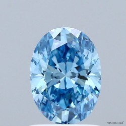 Diament laboratoryjny o barwie fantazyjnej szlif owalny, 1.02ct, VVS2, Fancy Vivid Blue, IGI LG739559200