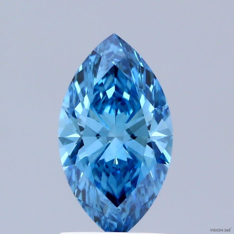 Diament laboratoryjny o barwie fantazyjnej markiza, 1.01ct, VVS2, Fancy Vivid Blue, IGI LG741514073 Diament laboratoryjny o barwie fantazyjnej markiza, 1.01ct, VVS2, Fancy Vivid Blue, IGI LG741514073
