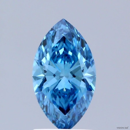 Diament laboratoryjny o barwie fantazyjnej markiza, 1.01ct, VVS2, Fancy Vivid Blue, IGI LG741514073