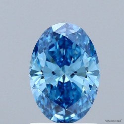Diament laboratoryjny o barwie fantazyjnej szlif owalny, 1ct, VVS2, Fancy Vivid Blue, IGI LG739510140