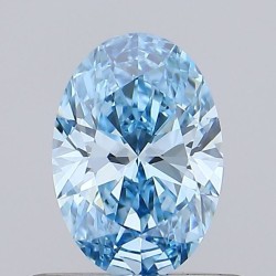 Diament laboratoryjny o barwie fantazyjnej szlif owalny, 0.51ct, VVS1, Fancy Vivid Blue, IGI LG689531707