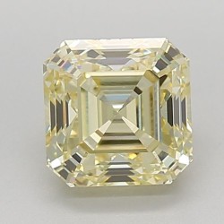 Diament laboratoryjny o barwie fantazyjnej szlif szmaragdowy kwadratowy, 2.34ct, VVS2, Fancy Intense Yellow, IGI LG657468434