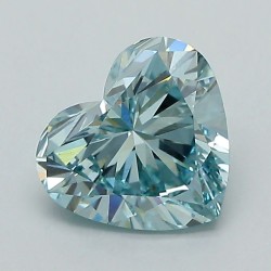 Diament laboratoryjny o barwie fantazyjnej serce, 1.3ct, VVS2, Fancy Intense Greenish Blue, IGI LG595384081