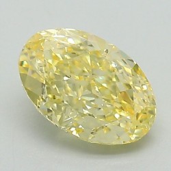 Diament laboratoryjny o barwie fantazyjnej szlif owalny, 1.37ct, VVS2, Fancy Intense Yellow, IGI LG712505551