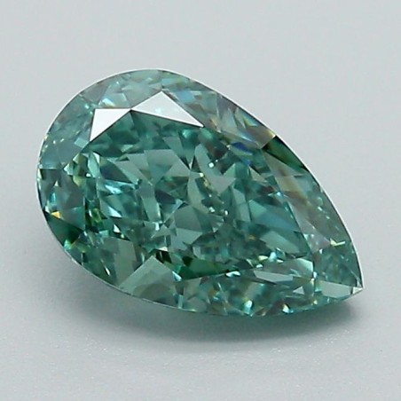 Diament laboratoryjny o barwie fantazyjnej szlif gruszkowy, 1.21ct, VVS2, Fancy Vivid Green, IGI LG660491094