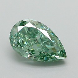 Diament laboratoryjny o barwie fantazyjnej szlif gruszkowy, 1.24ct, VVS2, Fancy Vivid Green, IGI LG715550802