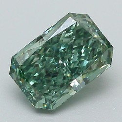 Diament laboratoryjny o barwie fantazyjnej radiant, 1.22ct, VVS2, Fancy Vivid Green, IGI LG636490225
