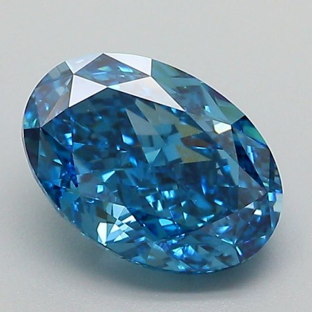 Diament laboratoryjny o barwie fantazyjnej szlif owalny, 2.27ct, VVS2, Fancy Vivid Blue, IGI LG720525901