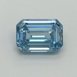 Diament laboratoryjny o barwie fantazyjnej szlif szmaragdowy, 1.1ct, VVS2, Fancy Vivid Blue, IGI LG707519317