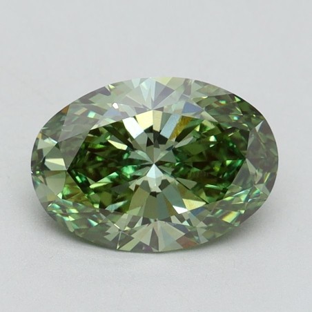 Diament laboratoryjny o barwie fantazyjnej szlif owalny, 1.71ct, VVS2, Fancy Vivid Green, IGI LG615345867