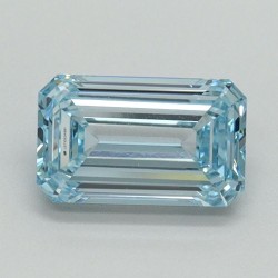 Diament laboratoryjny o barwie fantazyjnej szlif szmaragdowy, 1.08ct, VVS2, Fancy Intense Blue, IGI LG710534881