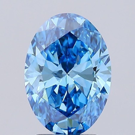 Diament laboratoryjny o barwie fantazyjnej szlif owalny, 2.7ct, VVS2, Fancy Vivid Blue, IGI LG715572673