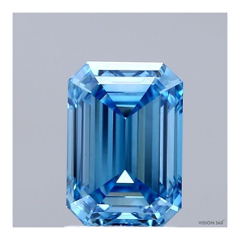 Diament laboratoryjny o barwie fantazyjnej szlif szmaragdowy, 2.06ct, VVS2, Fancy Vivid Blue, IGI LG735538219 Diament laboratoryjny o barwie fantazyjnej szlif szmaragdowy, 2.06ct, VVS2, Fancy Vivid Blue, IGI LG735538219