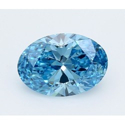Diament laboratoryjny o barwie fantazyjnej szlif owalny, 1.5ct, VVS2, Fancy Vivid Blue, IGI LG729503121
