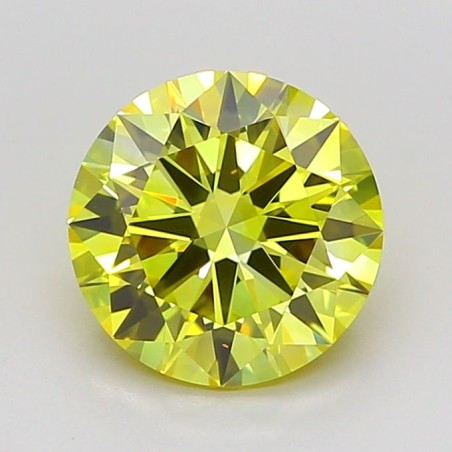 Diament laboratoryjny o barwie fantazyjnej szlif okrągły, 1.49ct, VVS2, Fancy Vivid Yellow, IGI LG737536577