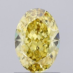 Diament laboratoryjny o barwie fantazyjnej szlif owalny, 1.08ct, VVS2, Fancy Intense Yellow, IGI LG715558340