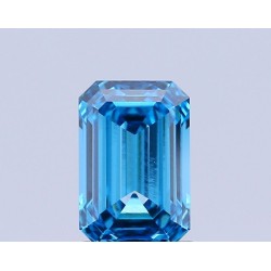 Diament laboratoryjny o barwie fantazyjnej szlif szmaragdowy, 1.53ct, VVS2, Fancy Vivid Blue, IGI LG716501923