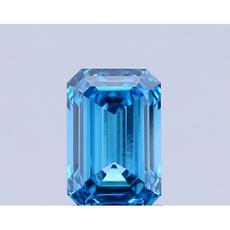 Diament laboratoryjny o barwie fantazyjnej szlif szmaragdowy, 1.53ct, VVS2, Fancy Vivid Blue, IGI LG716501923