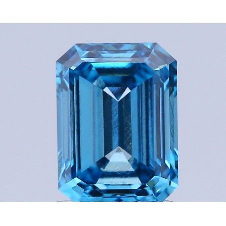Diament laboratoryjny o barwie fantazyjnej szlif szmaragdowy, 1.58ct, VVS2, Fancy Vivid Blue, IGI LG716501922