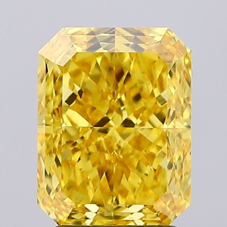 Diament laboratoryjny o barwie fantazyjnej radiant, 2.64ct, VVS2, Fancy Vivid Yellow, IGI LG726520774