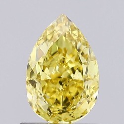 Diament laboratoryjny o barwie fantazyjnej szlif gruszkowy, 1.04ct, VVS2, Fancy Vivid Yellow, IGI LG727511638