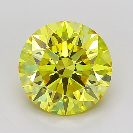 Diament laboratoryjny o barwie fantazyjnej szlif okrągły, 2.09ct, VVS2, Fancy Vivid Yellow, IGI LG735564137