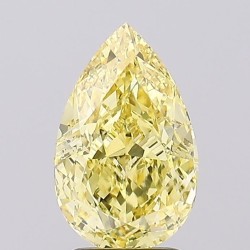 Diament laboratoryjny o barwie fantazyjnej szlif gruszkowy, 2.91ct, VVS2, Fancy Intense Yellow, IGI LG733532578