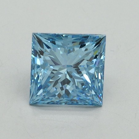 Diament laboratoryjny o barwie fantazyjnej szlif princess, 1.69ct, VVS2, Fancy Vivid Blue, IGI LG687560195