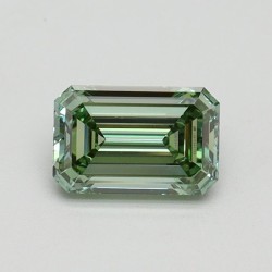 Diament laboratoryjny o barwie fantazyjnej szlif szmaragdowy, 0.68ct, VVS2, Fancy Intense Green, IGI LG615345753