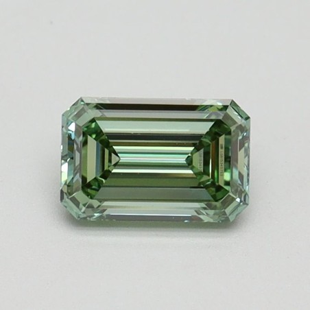 Diament laboratoryjny o barwie fantazyjnej szlif szmaragdowy, 0.68ct, VVS2, Fancy Intense Green, IGI LG615345753