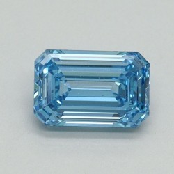 Diament laboratoryjny o barwie fantazyjnej szlif szmaragdowy, 0.67ct, VVS2, Fancy Vivid Blue, IGI LG646454035