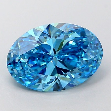 Diament laboratoryjny o barwie fantazyjnej szlif owalny, 2.19ct, VVS2, Fancy Vivid Blue, IGI LG694501190