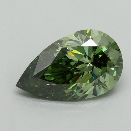 Diament laboratoryjny o barwie fantazyjnej szlif gruszkowy, 1.66ct, VVS2, Fancy Vivid Green, IGI LG704503267