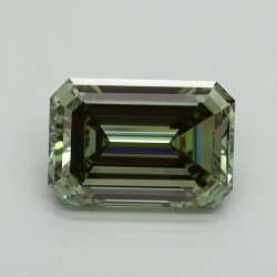 Diament laboratoryjny o barwie fantazyjnej szlif szmaragdowy, 1.63ct, VVS2, Fancy Vivid Green, IGI LG689528356