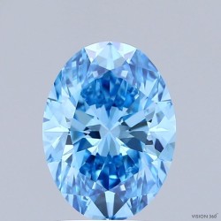 Diament laboratoryjny o barwie fantazyjnej szlif owalny, 1.62ct, VVS2, Fancy Vivid Blue, IGI LG715553671
