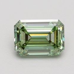 Diament laboratoryjny o barwie fantazyjnej szlif szmaragdowy, 1.58ct, VVS2, Fancy Vivid Green, IGI LG611388995
