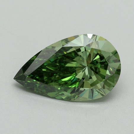 Diament laboratoryjny o barwie fantazyjnej szlif gruszkowy, 1.57ct, VVS2, Fancy Vivid Green, IGI LG644444522