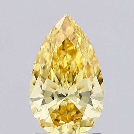Diament laboratoryjny o barwie fantazyjnej szlif gruszkowy, 1ct, VVS2, Fancy Vivid Yellow, IGI LG743533955