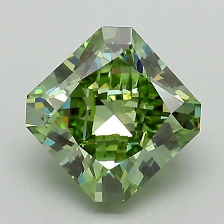 Diament laboratoryjny o barwie fantazyjnej szlif radiant kawadratowy, 1.52ct, VVS2, Fancy Vivid Green, IGI LG717586867