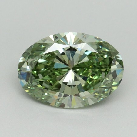 Diament laboratoryjny o barwie fantazyjnej szlif owalny, 1.54ct, VVS2, Fancy Vivid Green, IGI LG691552456