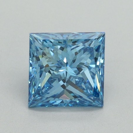 Diament laboratoryjny o barwie fantazyjnej szlif princess, 1.54ct, VVS2, Fancy Vivid Blue, IGI LG644442192