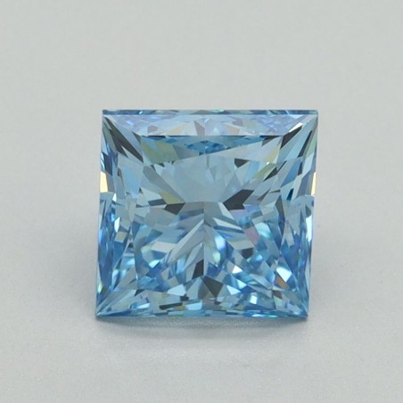 Diament laboratoryjny o barwie fantazyjnej szlif princess, 1.53ct, VVS2, Fancy Vivid Blue, IGI LG652421451