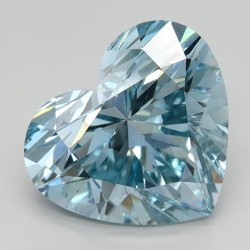 Diament laboratoryjny o barwie fantazyjnej serce, 2.74ct, VVS2, Fancy Vivid Blue, IGI LG591360110